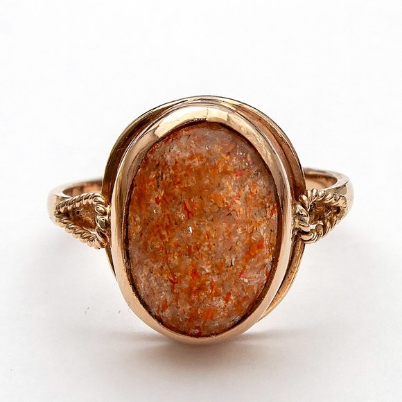 Handcrafted 14K Rose Gold Ring With Sunstone, Appraised $2600, Unique, Artisan - Picture 9 of 9